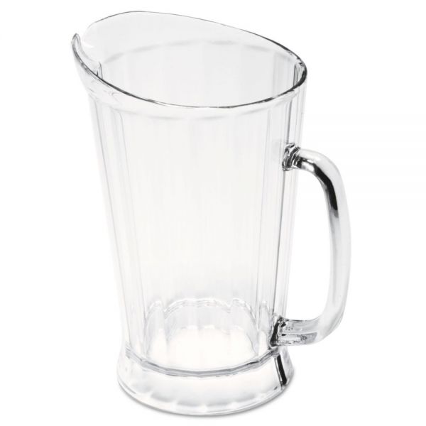 RCP3334CLE Rubbermaid Commercial Bouncer II Plastic Pitcher, 60 oz, Clear