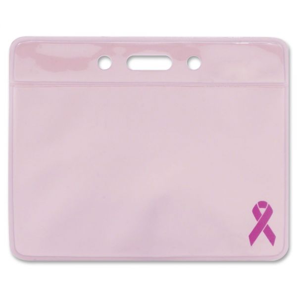 AVT75569 Advantus Breast Cancer Awareness Horizontal Badge Holders