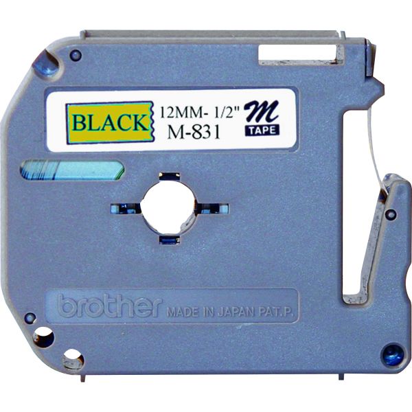 BRTM831 Brother P-Touch M Series Tape Cartridge for P-Touch Labelers, 1/2"w, Black on Gold