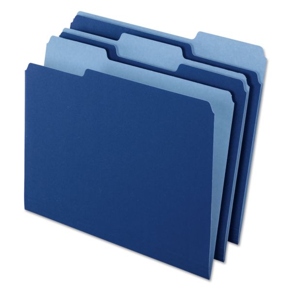 PFX421013NAV Pendaflex Interior File Folders, 1/3 Cut Top Tab, Letter, Navy Blue, 100/Box