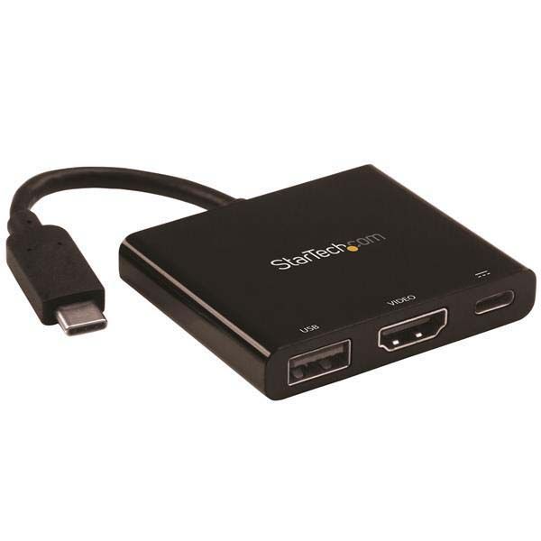 SYNX4672544 StarTech.com USB-C to 4K HDMI Multifunction Adapter with Power Delivery and USB-A Port - USB Type-C to HDMI - USB C Laptop Travel Adapter