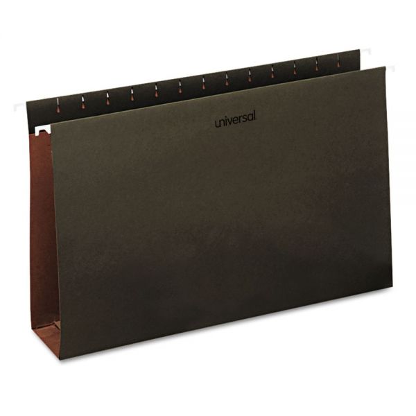 UNV14153 Universal Three Inch Box Bottom Pressboard Hanging Folders, Legal, Standard Green, 25/Box