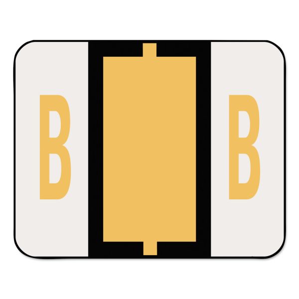 SMD67072 Smead A-Z Color-Coded Bar-Style End Tab Labels, Letter B, Light Orange, 500/Roll