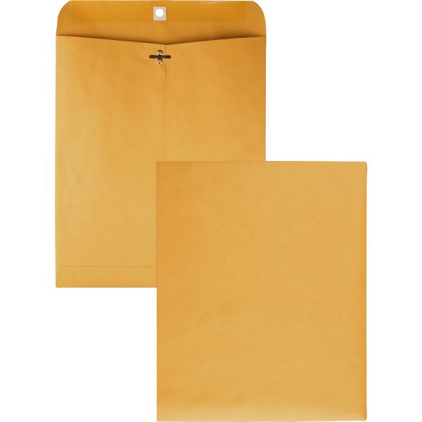 QUA37895 Quality Park Clasp Envelope, 10 x 12, 28lb, Brown Kraft, 100/Box