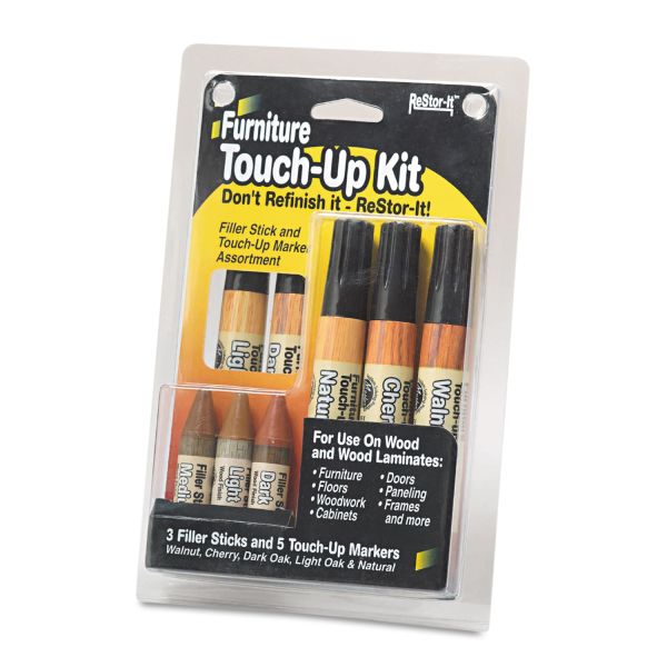 MAS18000 Master Caster ReStor-It Furniture Touch-Up Kit, 8 Piece Kit