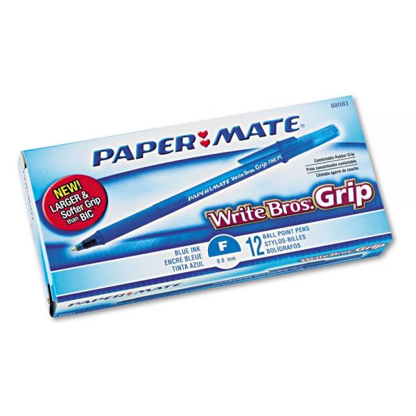 PAP8808387 Paper Mate Write Bros Grip Ballpoint Stick Pens