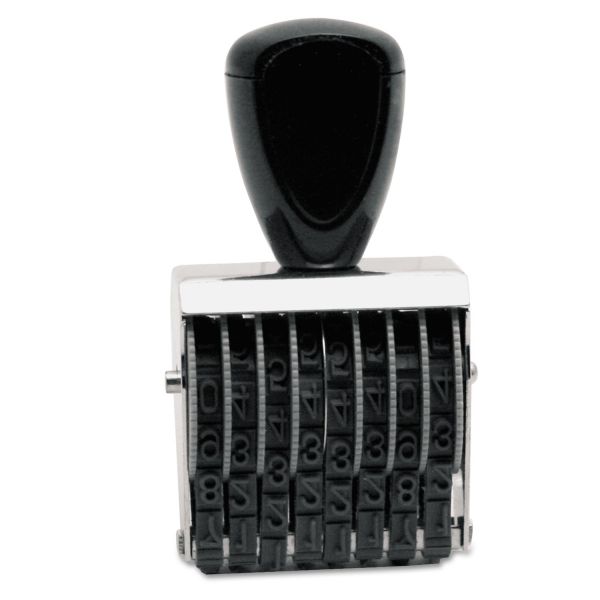 USSRN028 Identity Group Rubber Numberer, Conventional, Type Size 2, Eight Bands