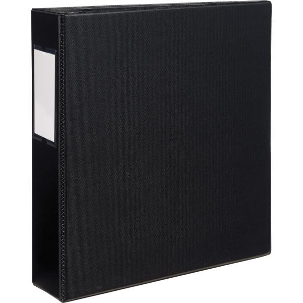 AVE08502 Avery Durable 3-Ring Binder with Two Booster EZD Rings, 2" Capacity, Black