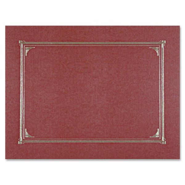GEO45333 Geographics Certificate/Document Cover, 12 1/2 x 9 3/4, Burgundy, 6/Pack