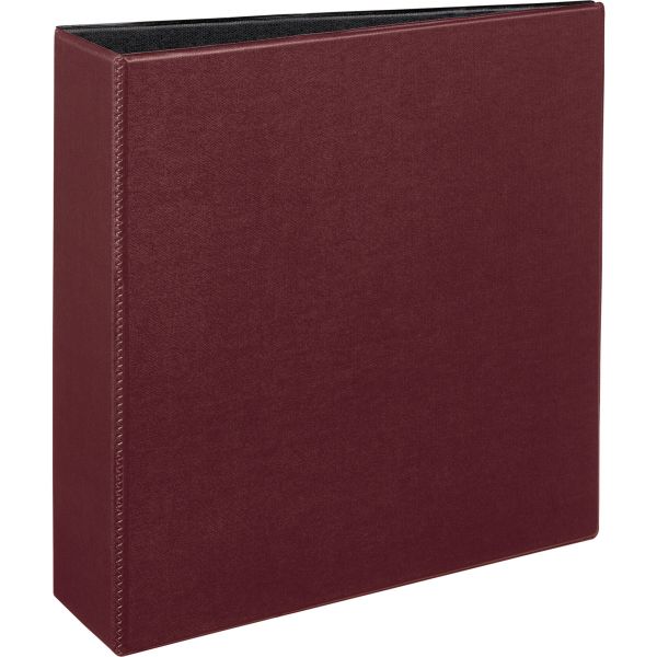 AVE27652 Avery Durable 3-Ring Binder, 3" Capacity, Slant Ring, Burgundy