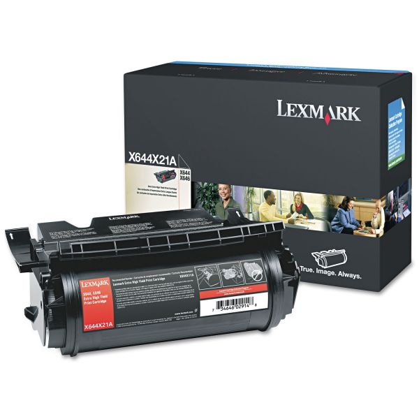 LEXX644X21A Lexmark X644X21A Extra High-Yield Toner, 32000 Page-Yield, Black