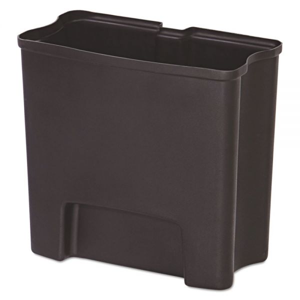 RCP1883617 Rubbermaid Commercial Step-On Rigid Liner For Resin Front Step, Plastic, 4 gal, Black