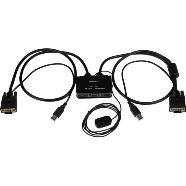SYNX4056857 StarTech.com 2 Port USB VGA Cable KVM Switch - USB Powered with Remote Switch