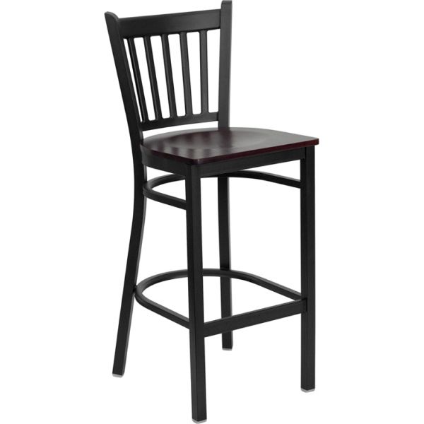 FHFXUDG6R6BVRTBARMAHWGG Flash Furniture HERCULES Series Vertical Back Barstool