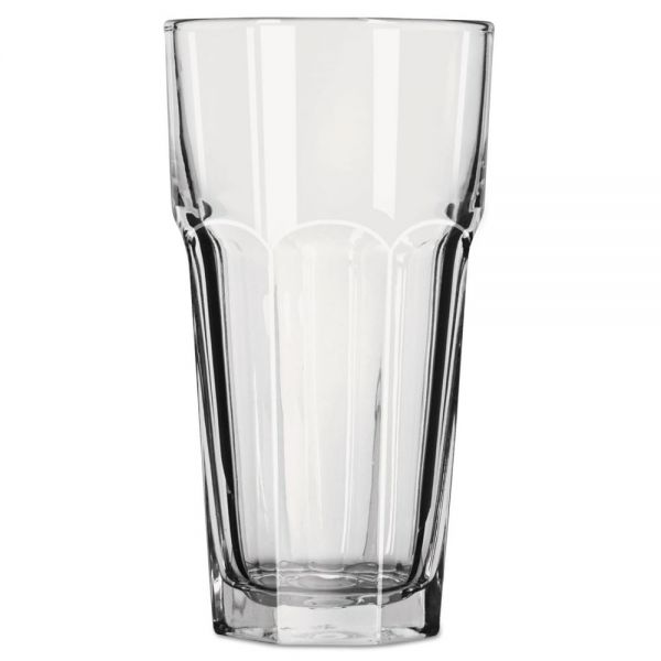 LIB15253 Libbey Gibraltar Glass Tumblers, 22 oz, Clear, Iced Tea Glass, 24/Carton
