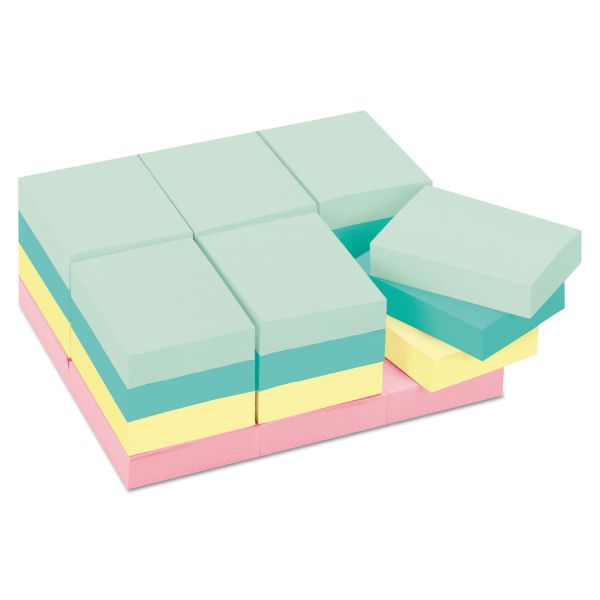 MMM65324APVAD Post-it Notes Original Pads in Marseille Colors, Value Pack, 1 1/2 x 2, 100-Sheet, 24/Pack