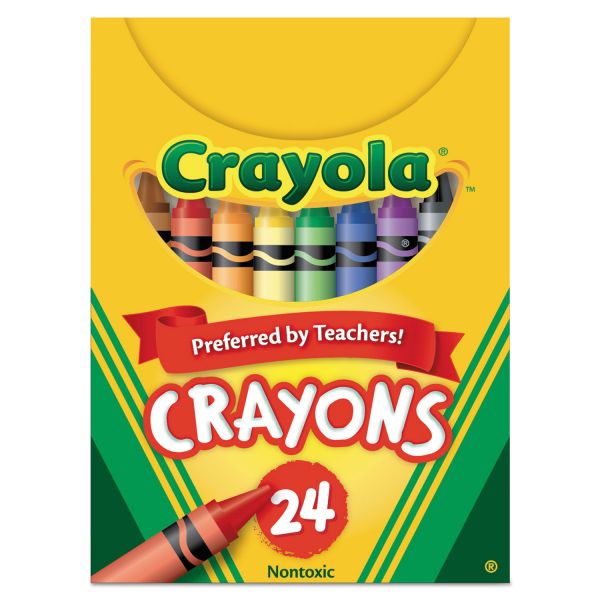 BIN520024 Crayola Classic Color Crayons, Tuck Box, 24 Colors