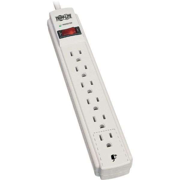 SYNX3565778 Tripp Lite Surge Protector Power Strip 120V 6 Outlet 8' Cord 990 Joule Flat Plug