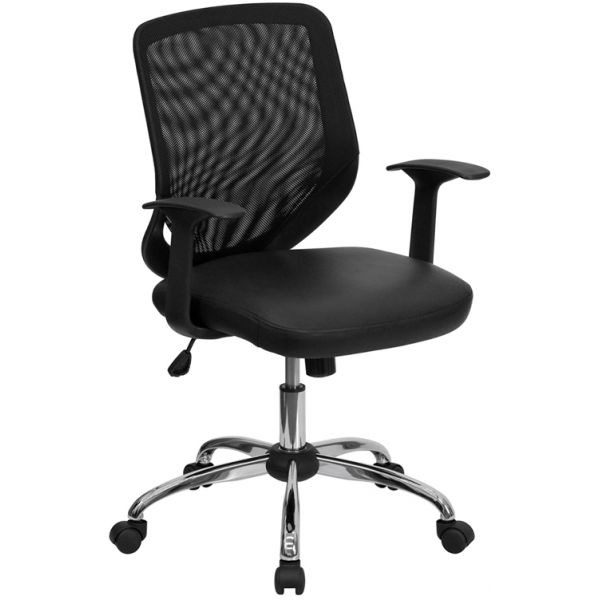 FHFLFW95LEABKGG Flash Furniture Mid-Back Mesh Task Chair