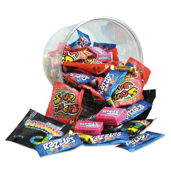 OFX00067 Office Snax Candy Tubs, Generations Mix, Individually Wrapped, 16 oz Resealable Plastic Tub