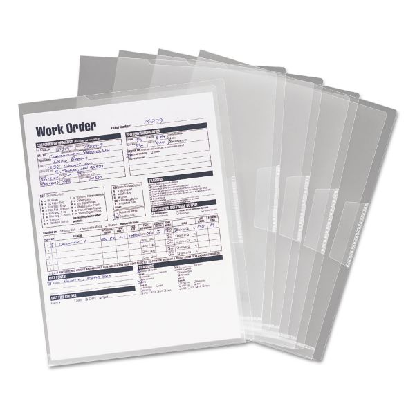 SMD85751 Smead Poly Translucent Project Jackets, Letter, 9 1/4 x 11 3/4, Clear, 5/Pack