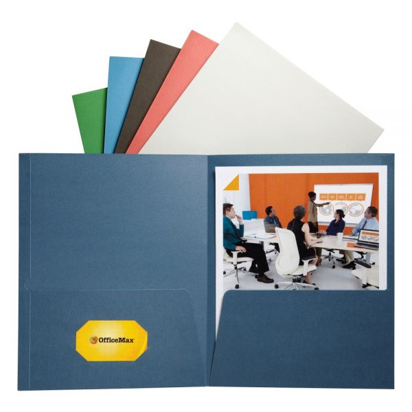 2Pocket Paper Folders, Assorted, Pack of 24