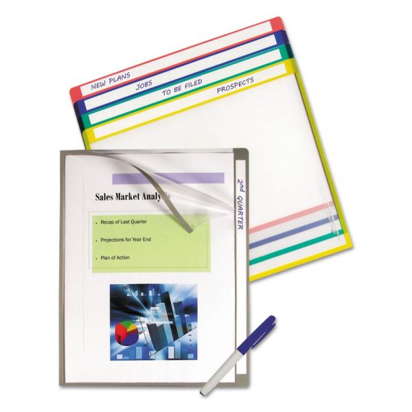CLI62190 C-Line Write-On Project Folders, Letter, Assorted Colors, 10/PK