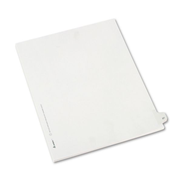 AVE82225 Avery Allstate-Style Legal Exhibit Side Tab Divider, Title: 27, Letter, White, 25/Pack