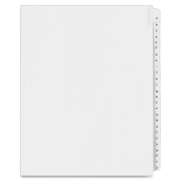 AVE01700 Avery Allstate-Style Legal Exhibit Side Tab Dividers, 26-Tab, A-Z, Letter, White