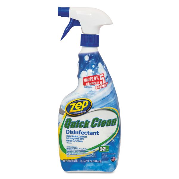 ZPE1047858 Zep Commercial 5 Second Quick Clean Disinfectant, 32 oz Spray Bottle