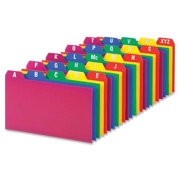 OXF73153 Oxford Card Guides, Alpha, 1/5 Tab, Polypropylene, 3 x 5, 25/Set