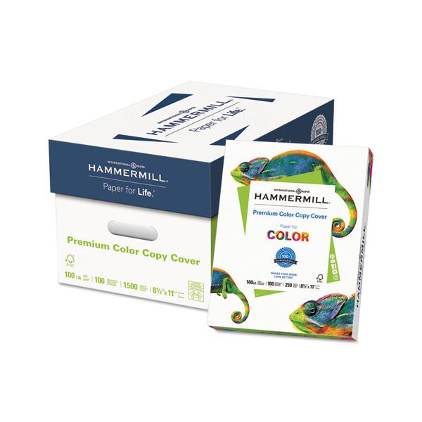 HAM120024 Hammermill Copier Digital Cover Stock, 100 lbs., 8 1/2 x 11, Photo White, 1500 Sheets
