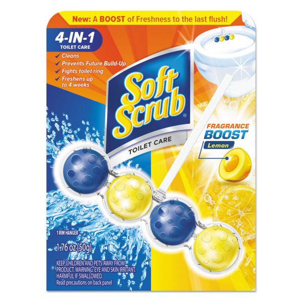 DIA01947EA Soft Scrub 4-in-1 Toilet Care, Lemon, 1.76 oz Hanger