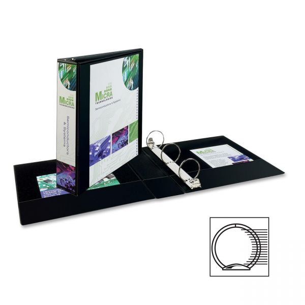 AVE19700 Avery Showcase Economy 3-Ring View Binder, 2" Capacity, Round Ring, Black