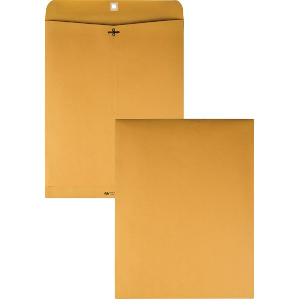 QUA37910 Quality Park Clasp Envelope, 12 x 15 1/2, 28lb, Brown Kraft, 100/Box