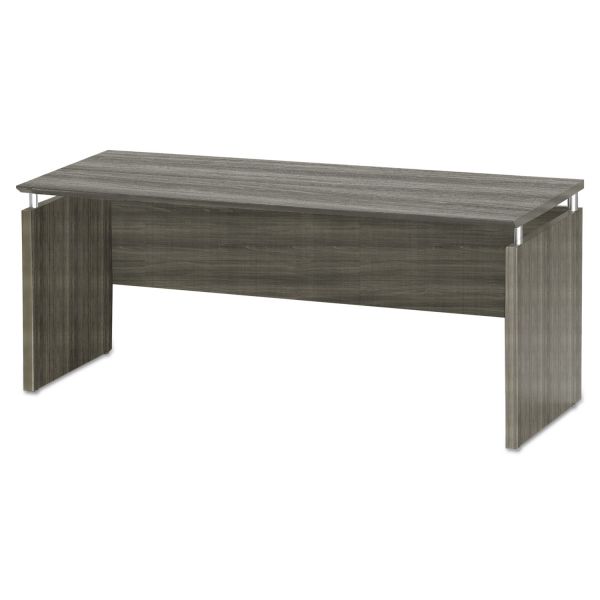 MLNMNCNZ72LGS Mayline Medina Series Laminate Credenza, 72w x 20d x 29 1/2h, Gray Steel