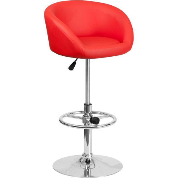 FHFCHTC31066LREDGG Flash Furniture Contemporary Barstool