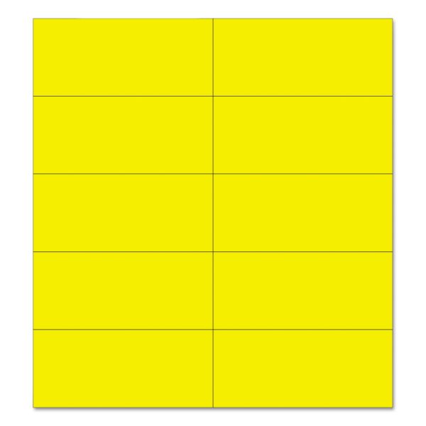 BVCFM2403 MasterVision Dry Erase Magnetic Tape Strips, Yellow, 2" x 7/8", 25/Pack