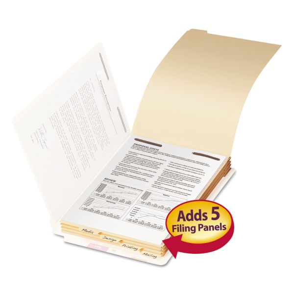 SMD35650 Smead Stackable End Tab Legal Size Folder Dividers with Fastener, 1/2", 50 Each/Pack