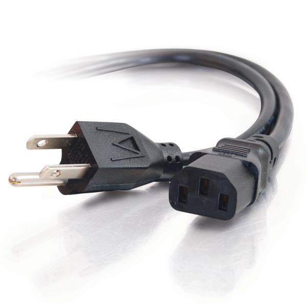SYNX1814299 C2G 10ft 18 AWG Universal Power Cord for Computers (NEMA 5-15P to IEC320C13)