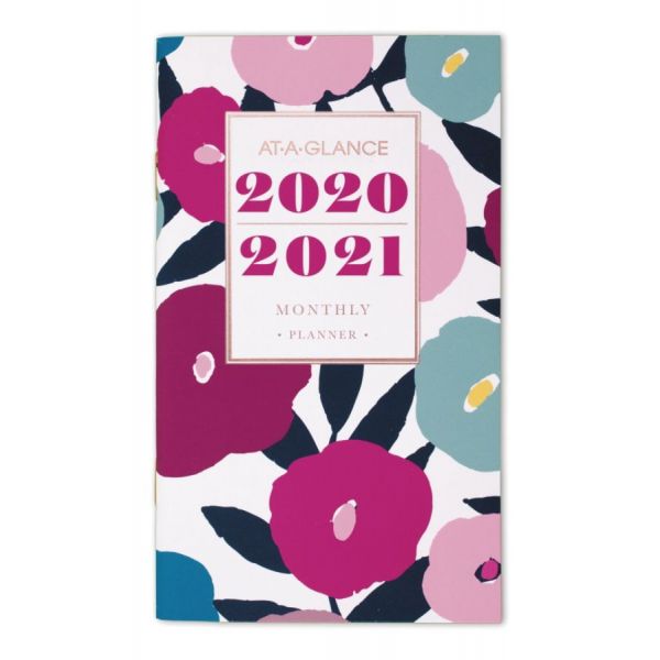 5#P     2020-2021 Colorful Floral 2 Year  Pocket Planner Calendar 6” x 3.5” 