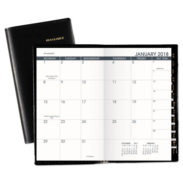 AAG7006405 AT-A-GLANCE Pocket-Size Monthly Planner, 3 1/2 x 6 1/8, White, 2018-2019