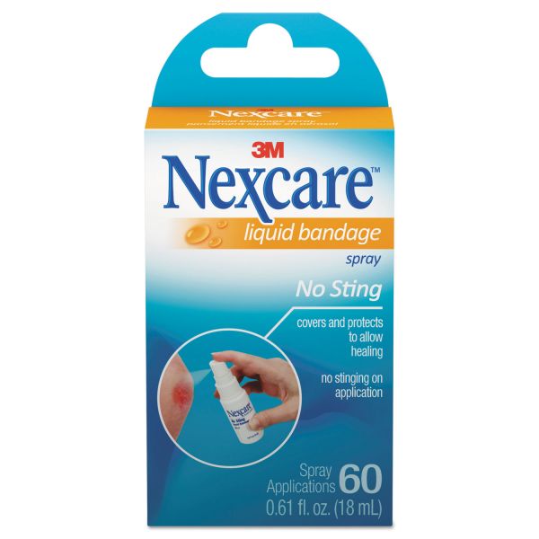 MMMLBS11803 3M Nexcare No-Sting Liquid Bandage Spray, 0.61oz