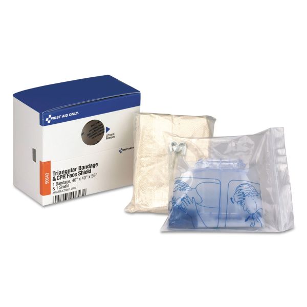 FAO90643 First Aid Only Triangular Sling/Bandage and CPR Mask, 2 Pieces