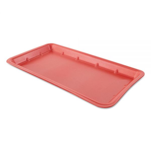 GNP25SRS Genpak Supermarket Trays, Rose, Foam, 8 x 14 3/4 x 1, 125/Bag, 2 Bags/Carton