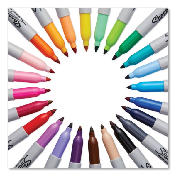 SharpiePermanent Markers, Fine Point, Assorted Colors, Set Of 24
