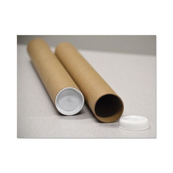 UFSATK360120 General Supply Adjustable Round Mailing Tubes, 60l - 120l x 3 1/8" dia., Brown Kraft, 12/Pack