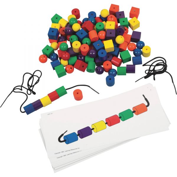 LRNLER0139 Learning Resources Beads and Pattern Card Set