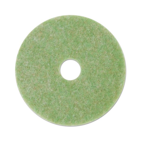 MMM18047 3M Low-Speed TopLine Autoscrubber Floor Pads 5000, 15" Diameter, Green/Orange, 5/CT