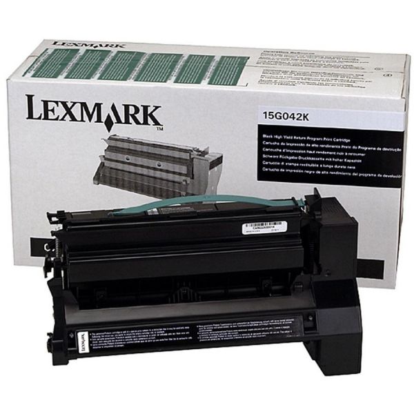 LEX15G042K Lexmark 15G042K Black High Yield Return Program Toner Cartridge